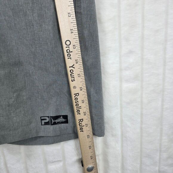 Pelagic Men's High Performance Deep Sea Hybrid Fishing Shorts Light Gray Size 34 - Picture 12 of 16